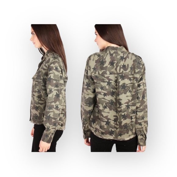 new Rails ✪ Star Camo Print Military Field Utility Jacket ✪ Army Camo Green ✪ XS - Picture 10 of 16
